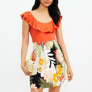 NWT Loft Tropical Smocked Skirt